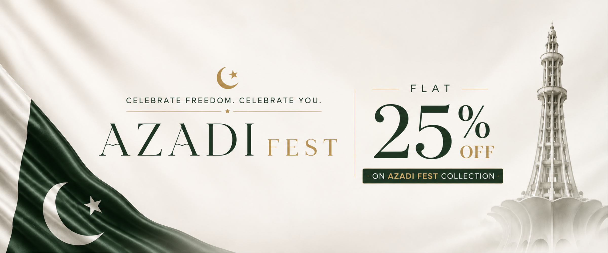 Shop Pakistan Independence Day skincare sale with 25% off KnottyGlow's Azadi Fest Collection on dermatologist-developed skincare for Pakistani skin.