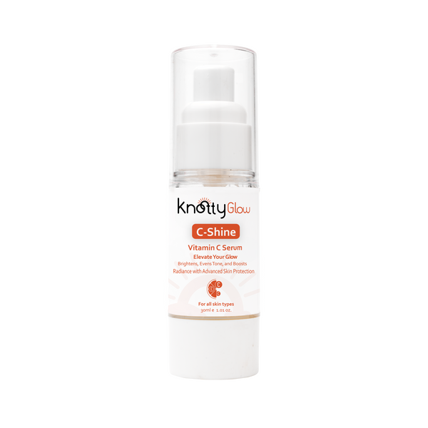 C-Shine Vitamin C Serum for brightening skin, reducing dark spots, and boosting radiance.