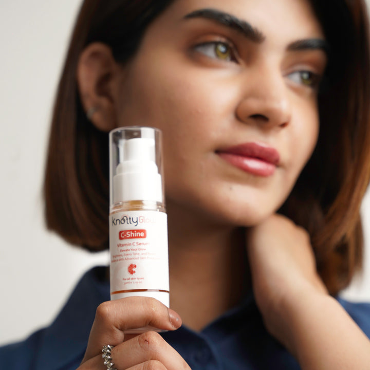 Achieve radiant, glowing skin with C-Shine Vitamin C Serum.