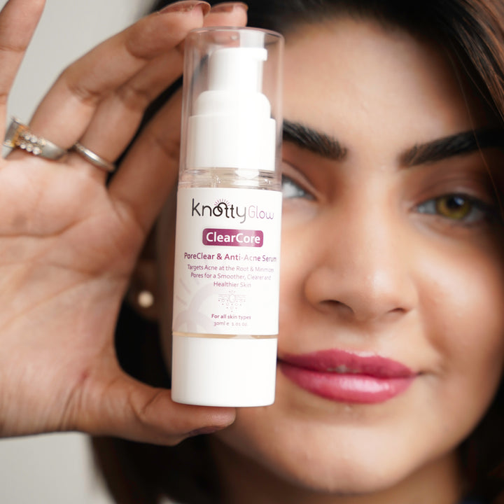 Always have ClearCore Anti-Acne Serum 30ml bottle as part of acne treatment skincare routine.