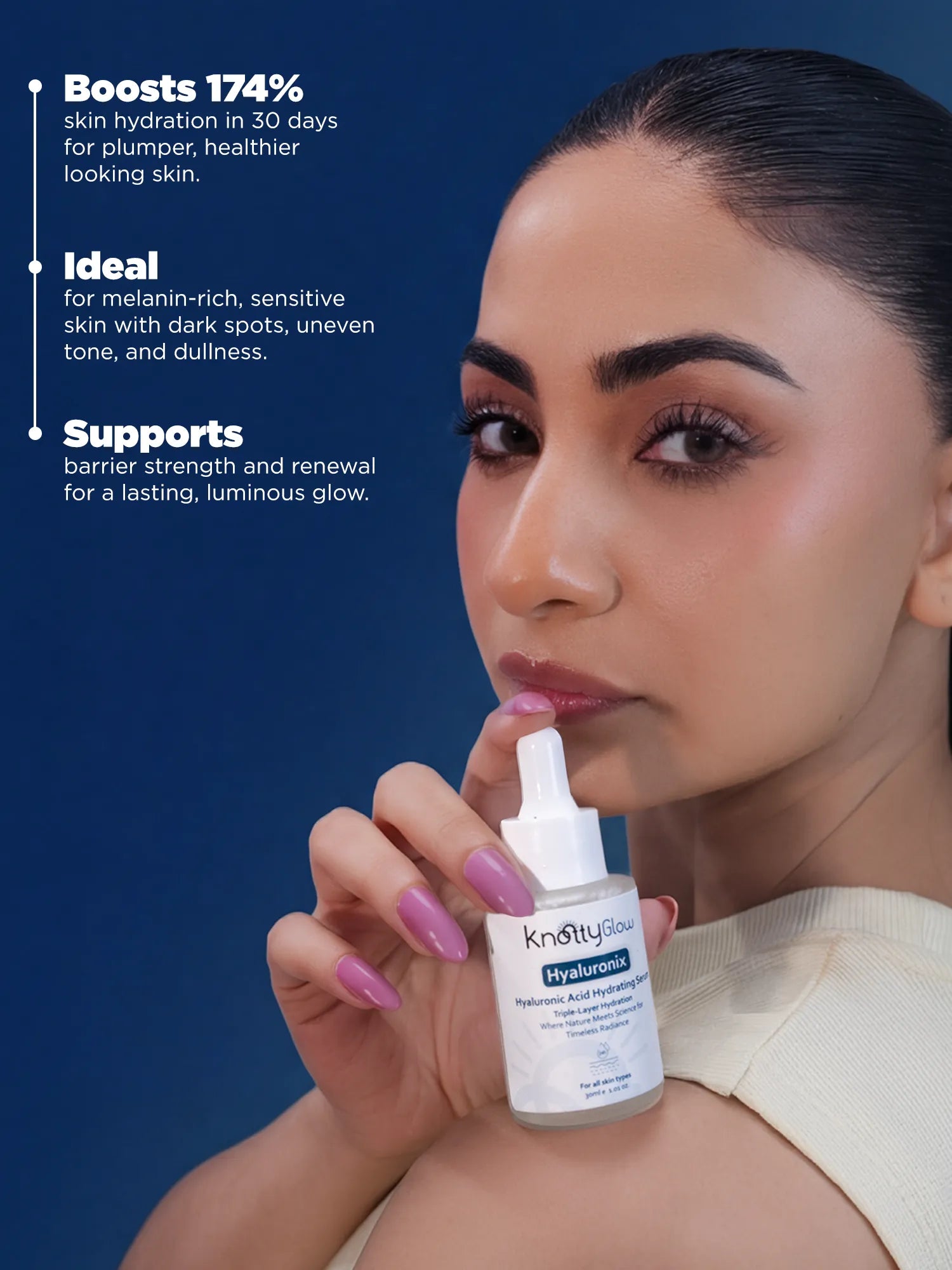 Intensive hydration formula designed to improve skin suppleness, support barrier repair and enhance glow for sensitive and uneven skin tones.
