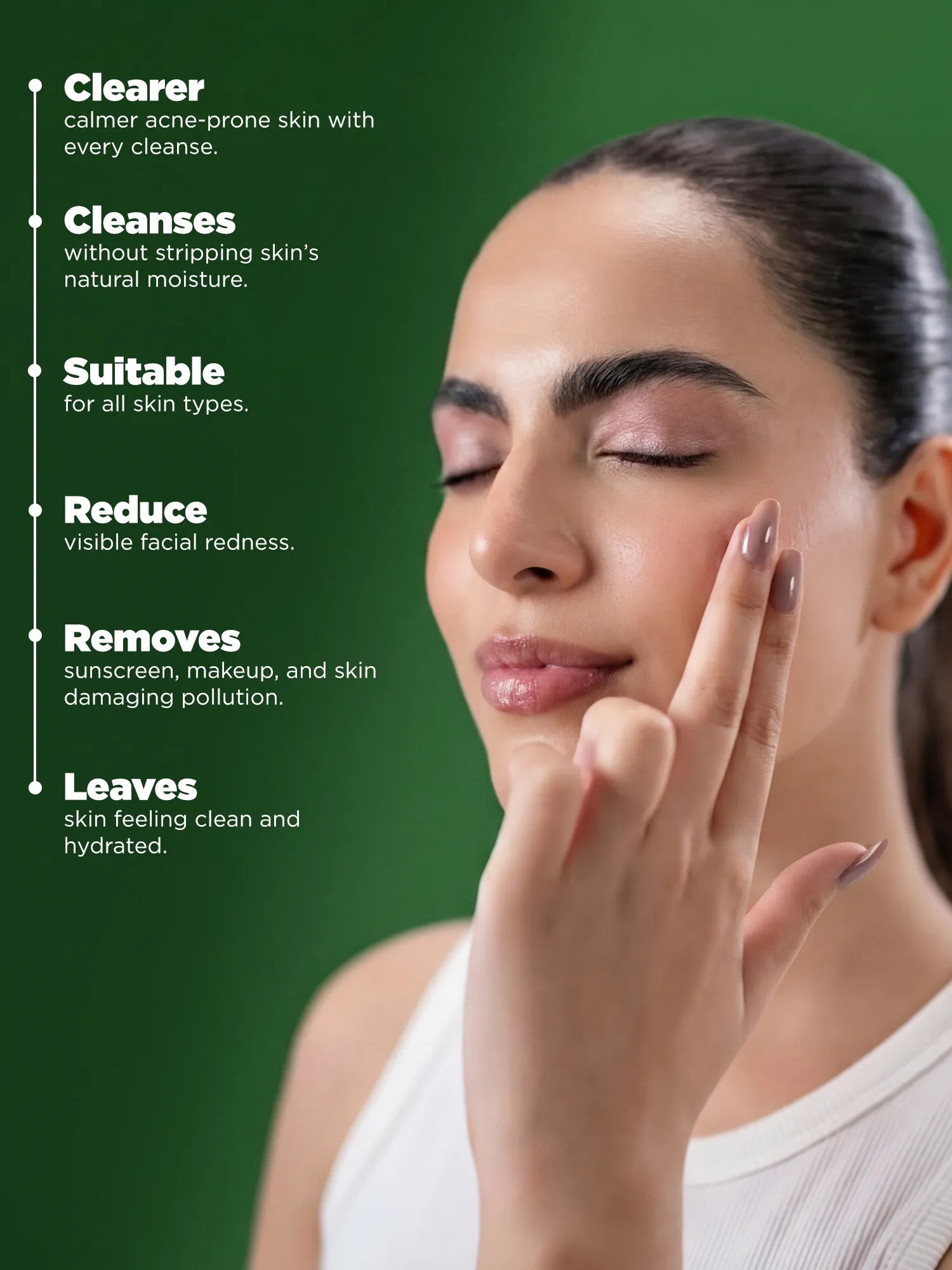 Gentle facial cleanser designed for acne prone skin to remove impurities, reduce redness and maintain natural skin hydration.
