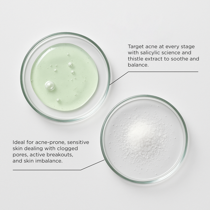 ClearCore targets acne at every stage for sensitive, acne-prone skin with clogged pores and active breakouts