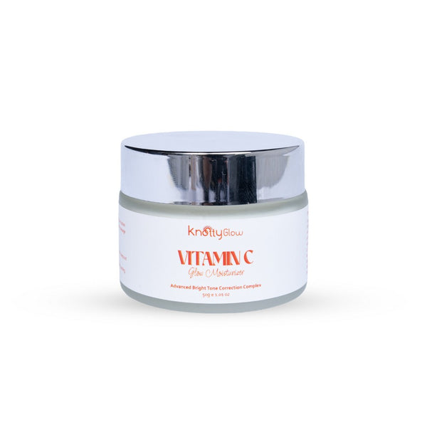 KnottyGlow Vitamin C Glow Moisturizer for hydration, brightening, and antioxidant protection.