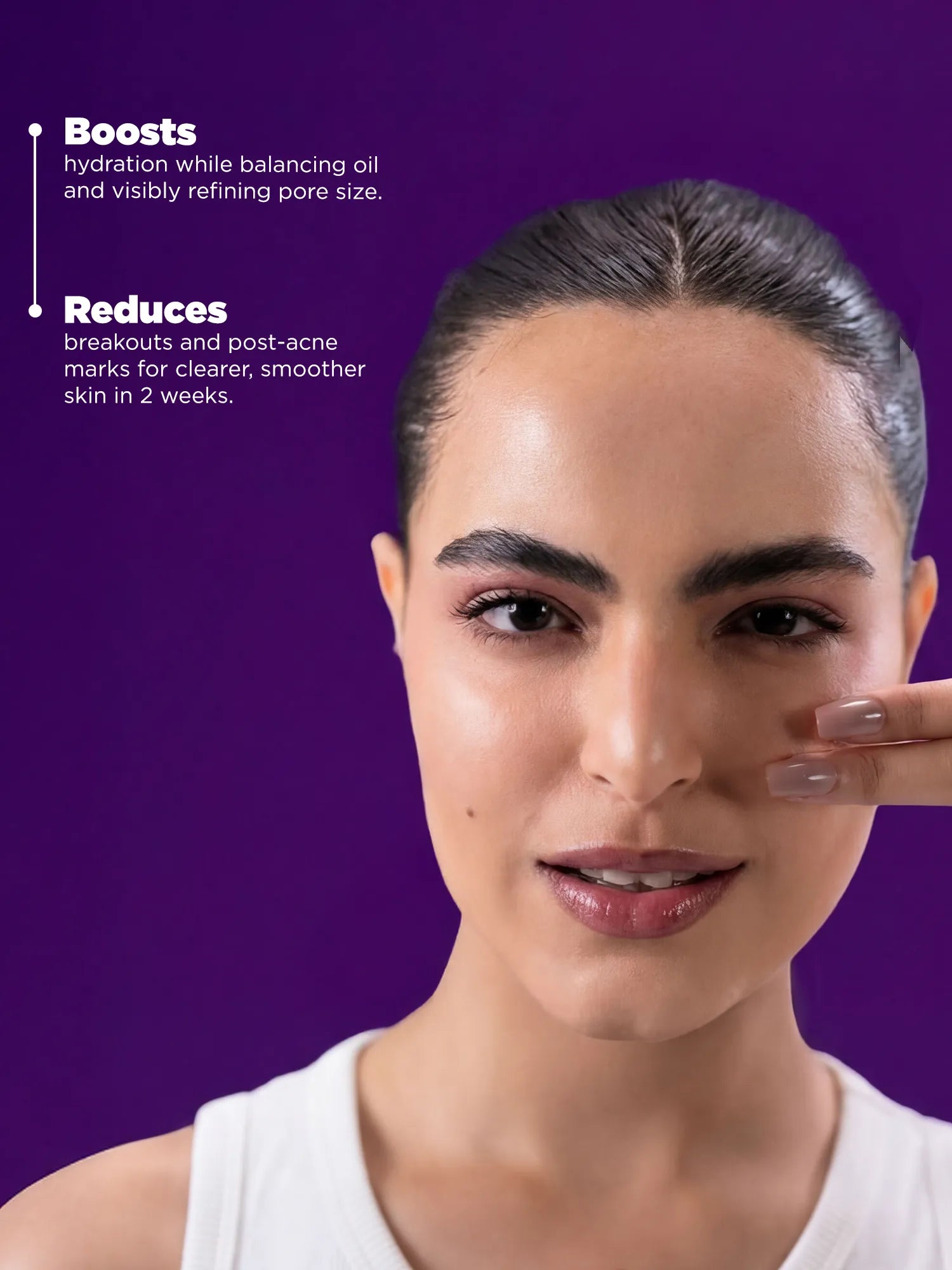 Niacinamide serum helping reduce breakouts, control excess oil, and visibly refine pores for smoother skin texture.