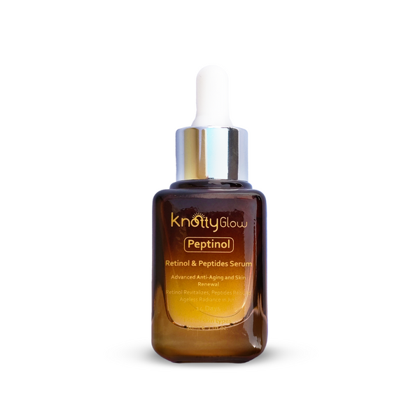 Peptinol Retinol & Peptide Anti-Aging Serum 30ml bottle for reducing wrinkles, boosting collagen, and firming skin.