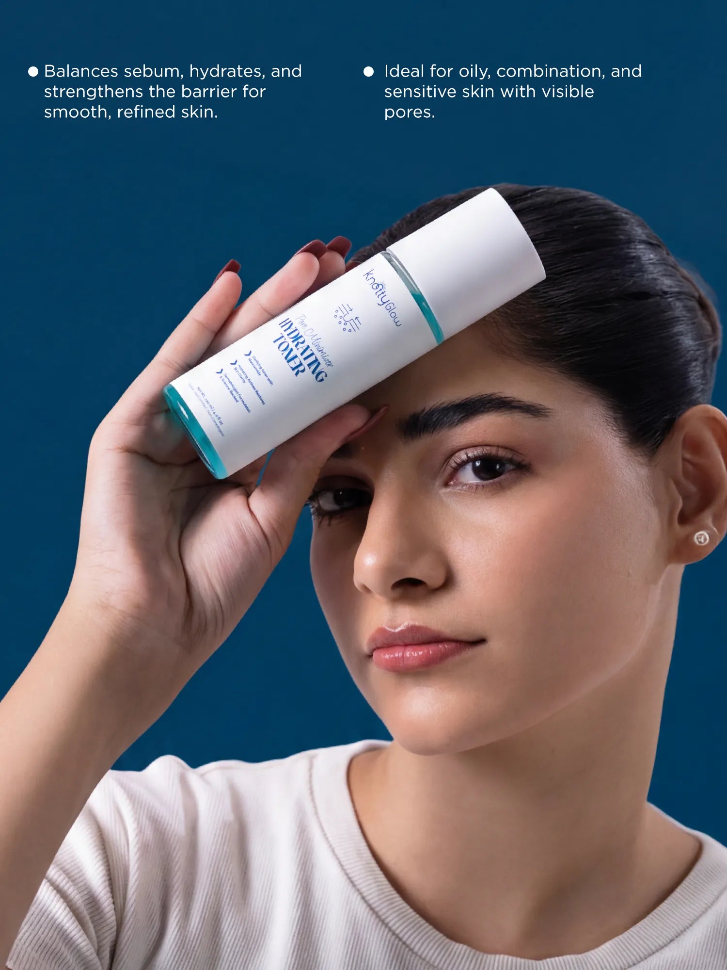 Clinical results showing improved pore appearance, balanced oil levels, and smoother hydrated skin after consistent toner use.