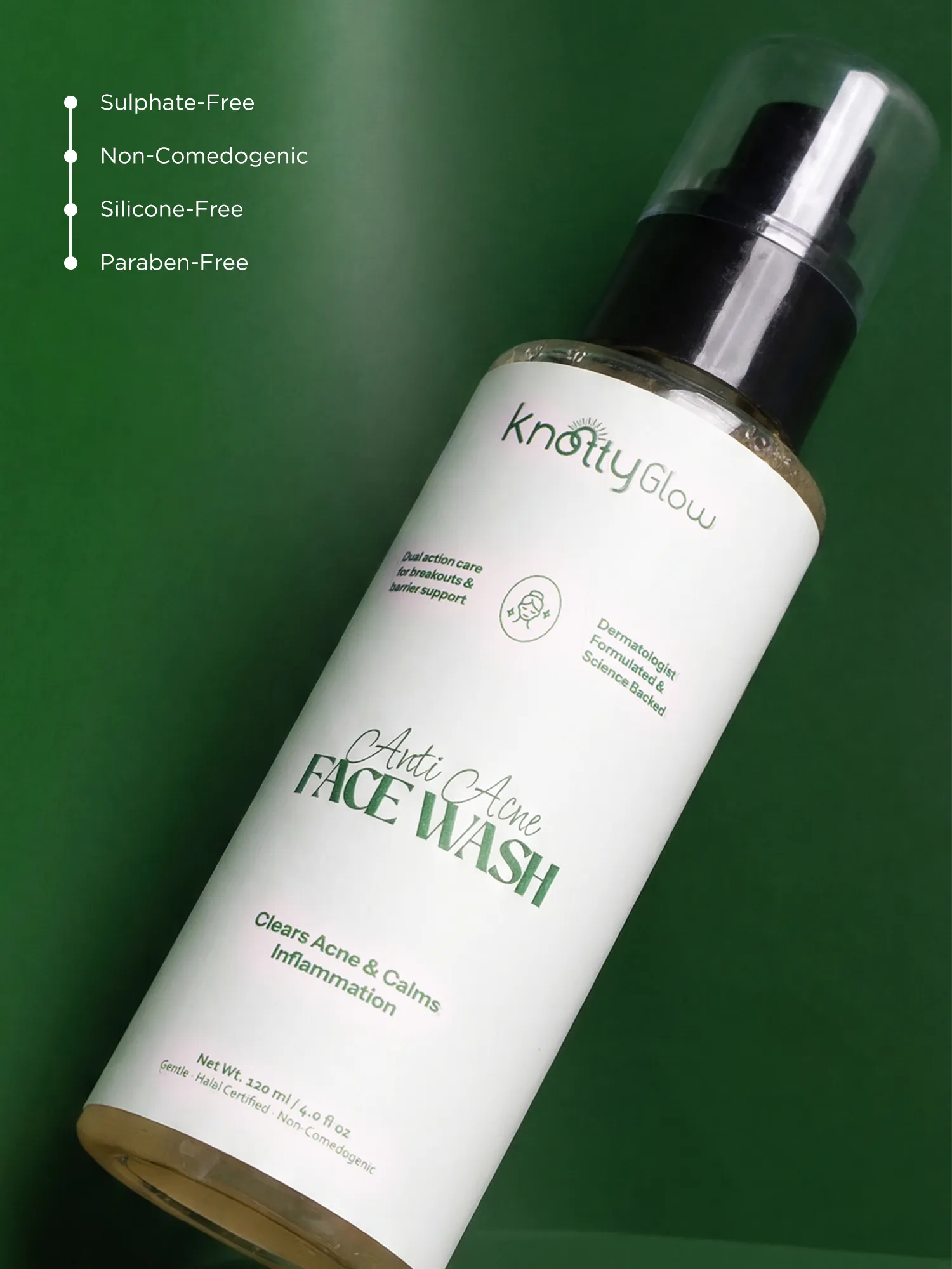 Sulfate free and non comedogenic acne cleanser designed to cleanse skin without clogging pores or causing dryness.
