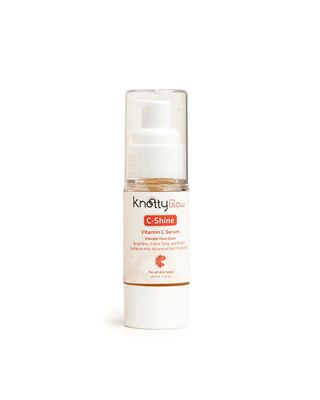 Vitamin C face serum designed to brighten dull skin, improve radiance and support a more even skin tone.
