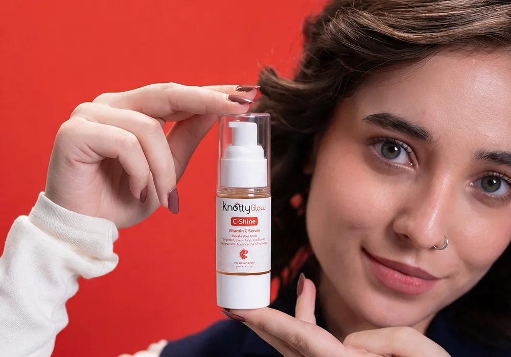 Brightening vitamin C serum designed to enhance skin glow, reduce dullness, and support clearer healthier skin.